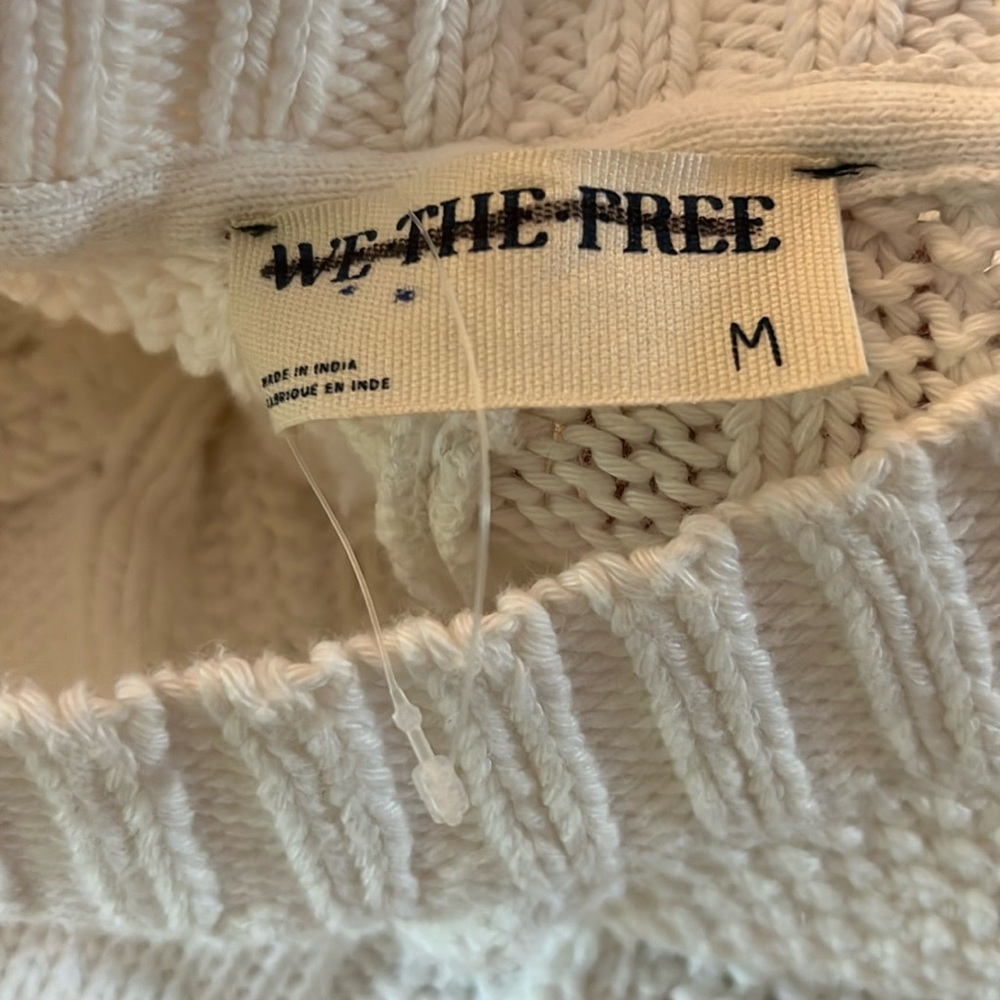 Free People White Cable Knit Sweater - Picture 8 of 8